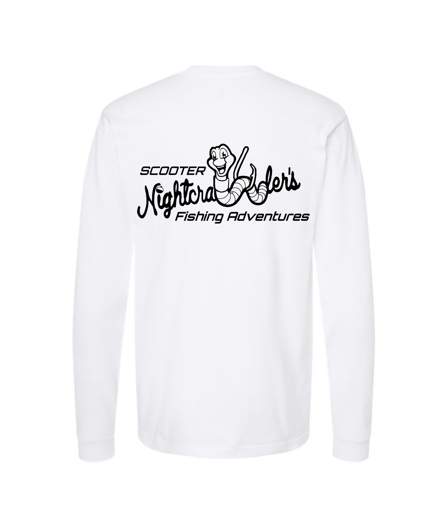 V-SCNTOP - Scooter Nightcrawler BW - White Long Sleeve T