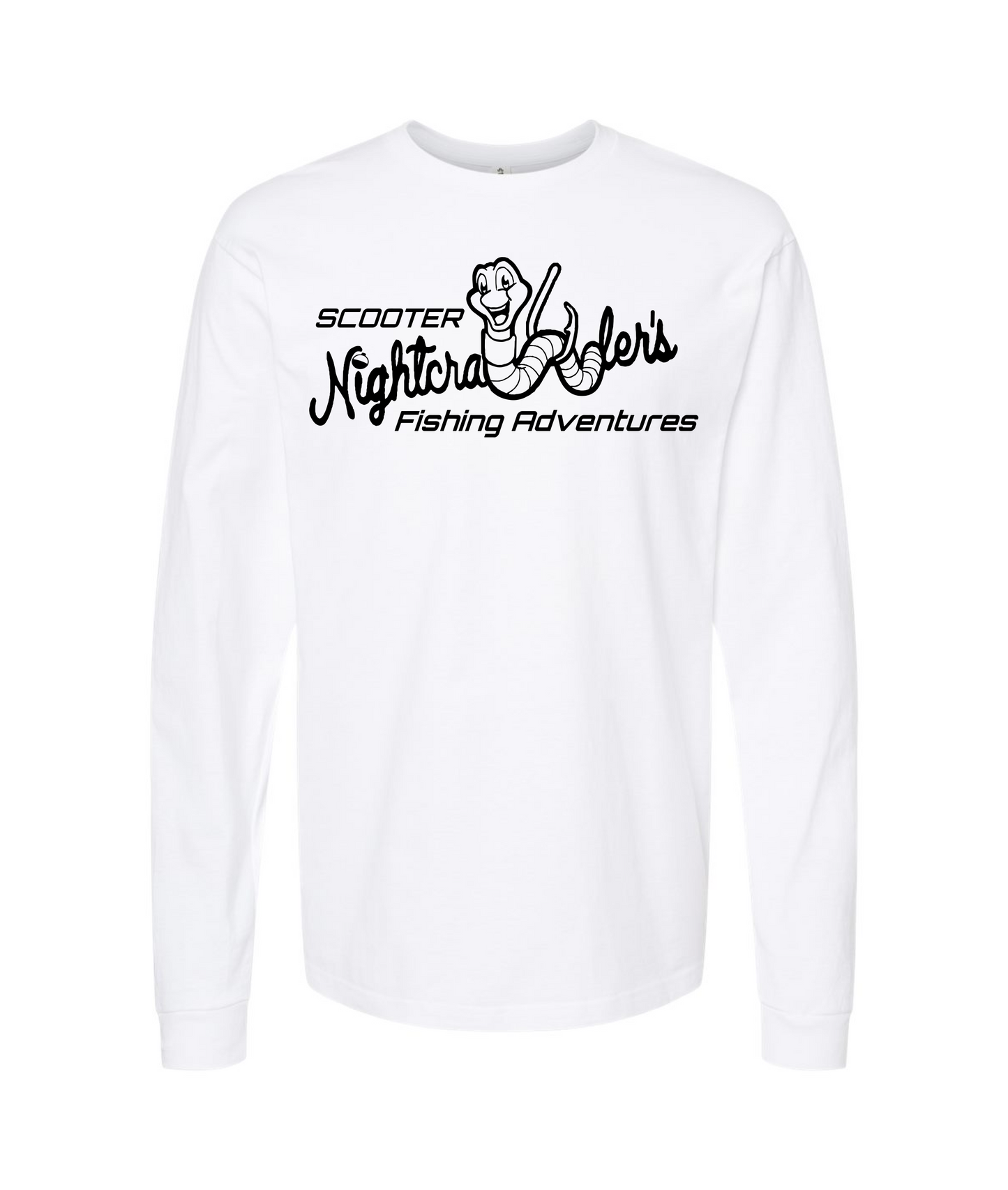 V-SCNTOP - Scooter Nightcrawler BW - White Long Sleeve T