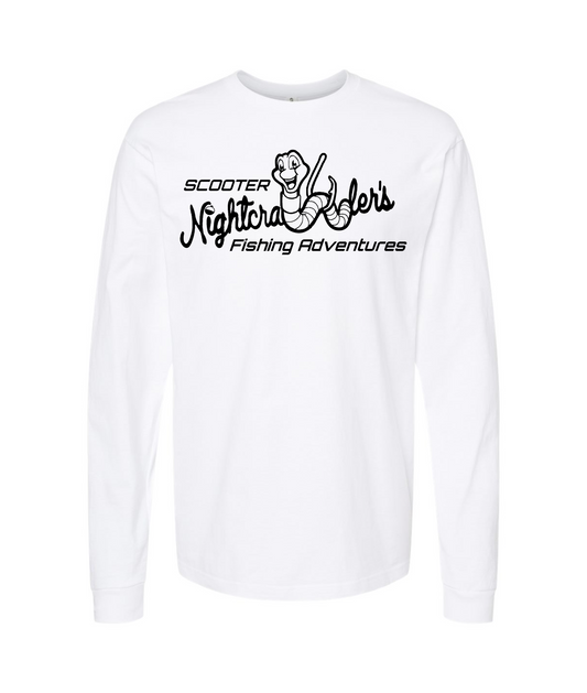V-SCNTOP - Scooter Nightcrawler BW - White Long Sleeve T