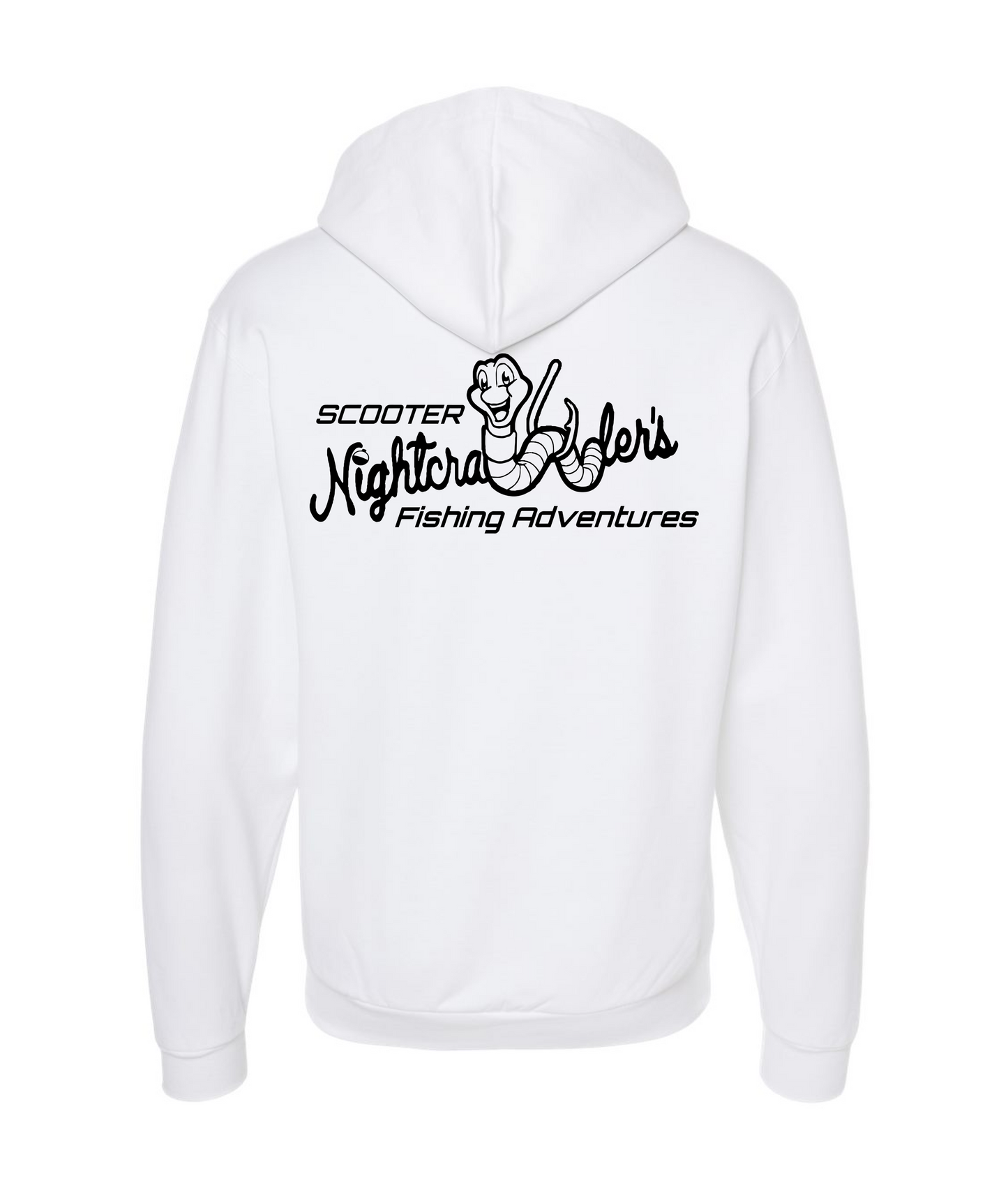 V-SCNTOP - Scooter Nightcrawler BW - White Zip Up Hoodie