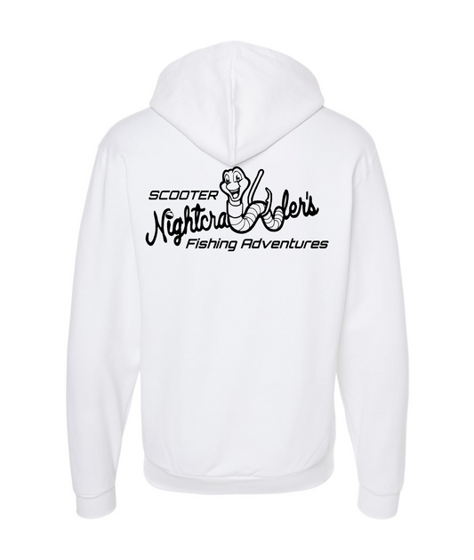 V-SCNTOP - Scooter Nightcrawler BW - White Zip Up Hoodie