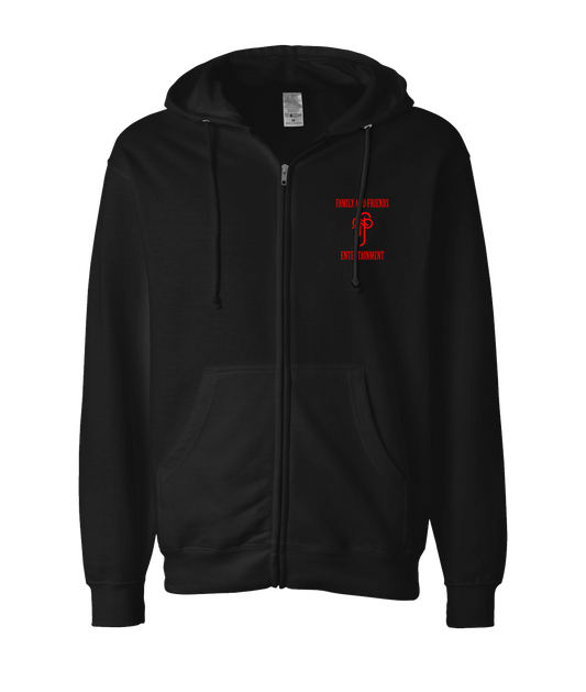 Sin Crawford - Family and Friends Ent. - Black Zip Up Hoodie