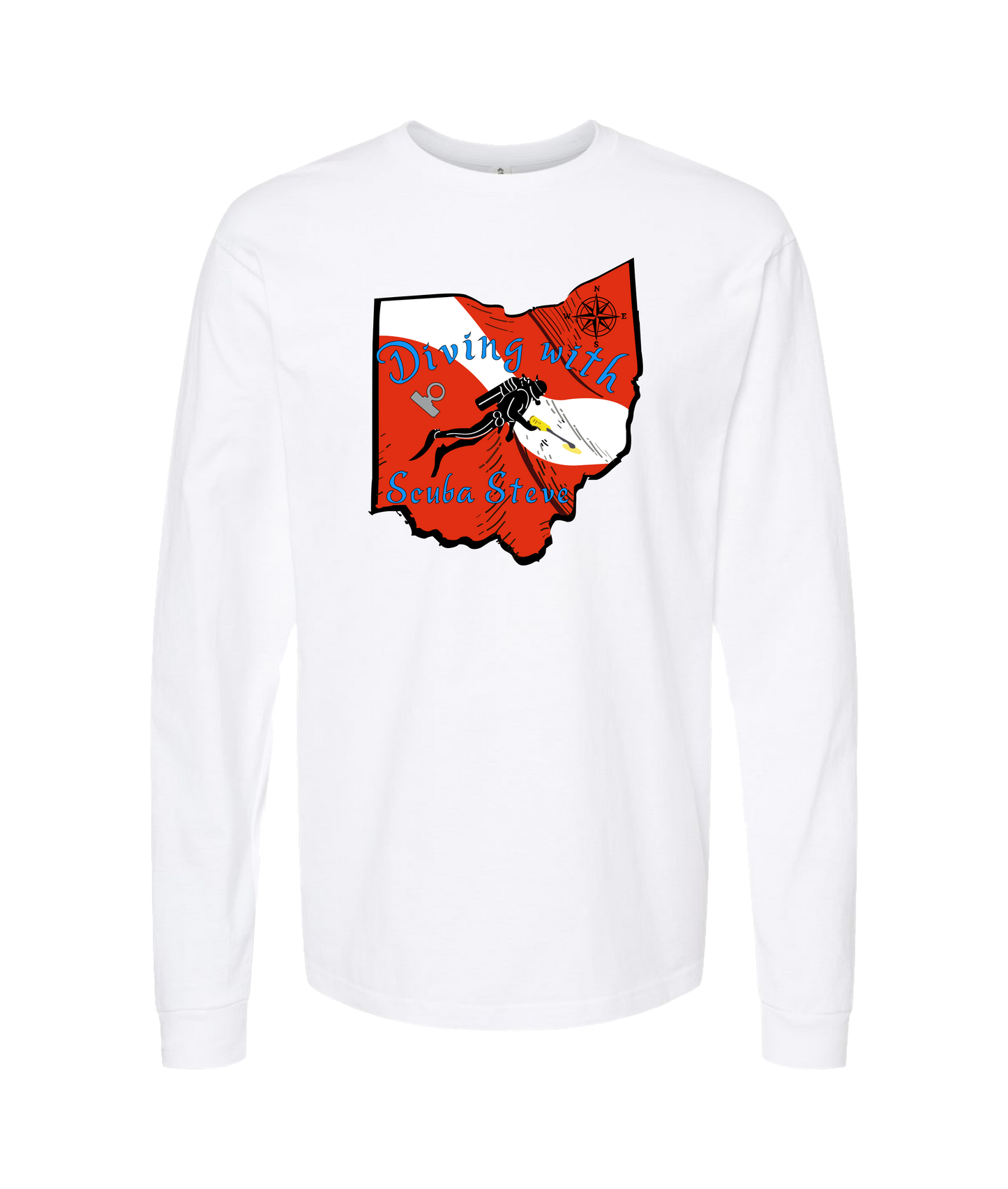 Scuba Steve - NAUI I - White Long Sleeve T