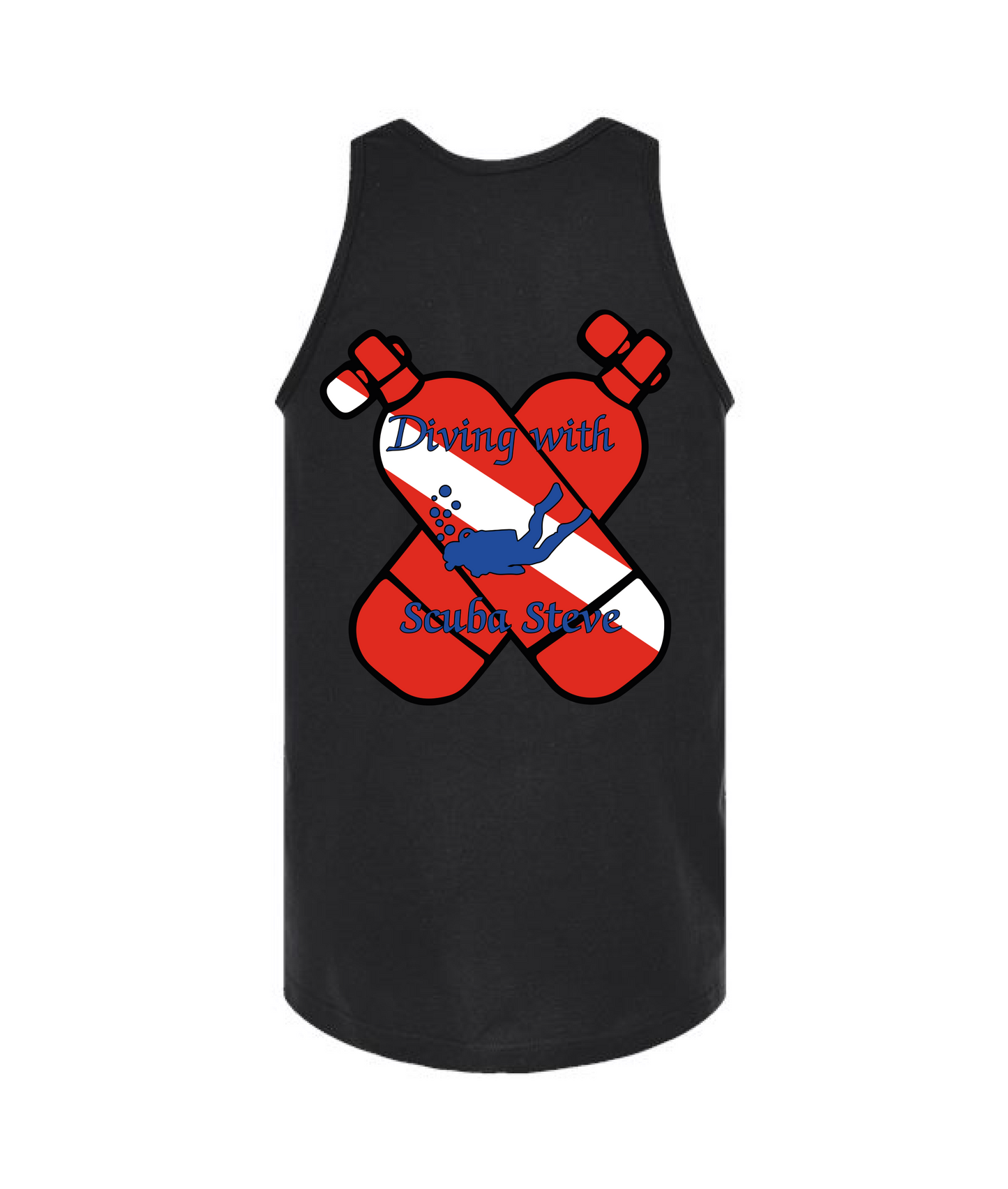 Scuba Steve - OXYGEN TANK - Black Tank Top