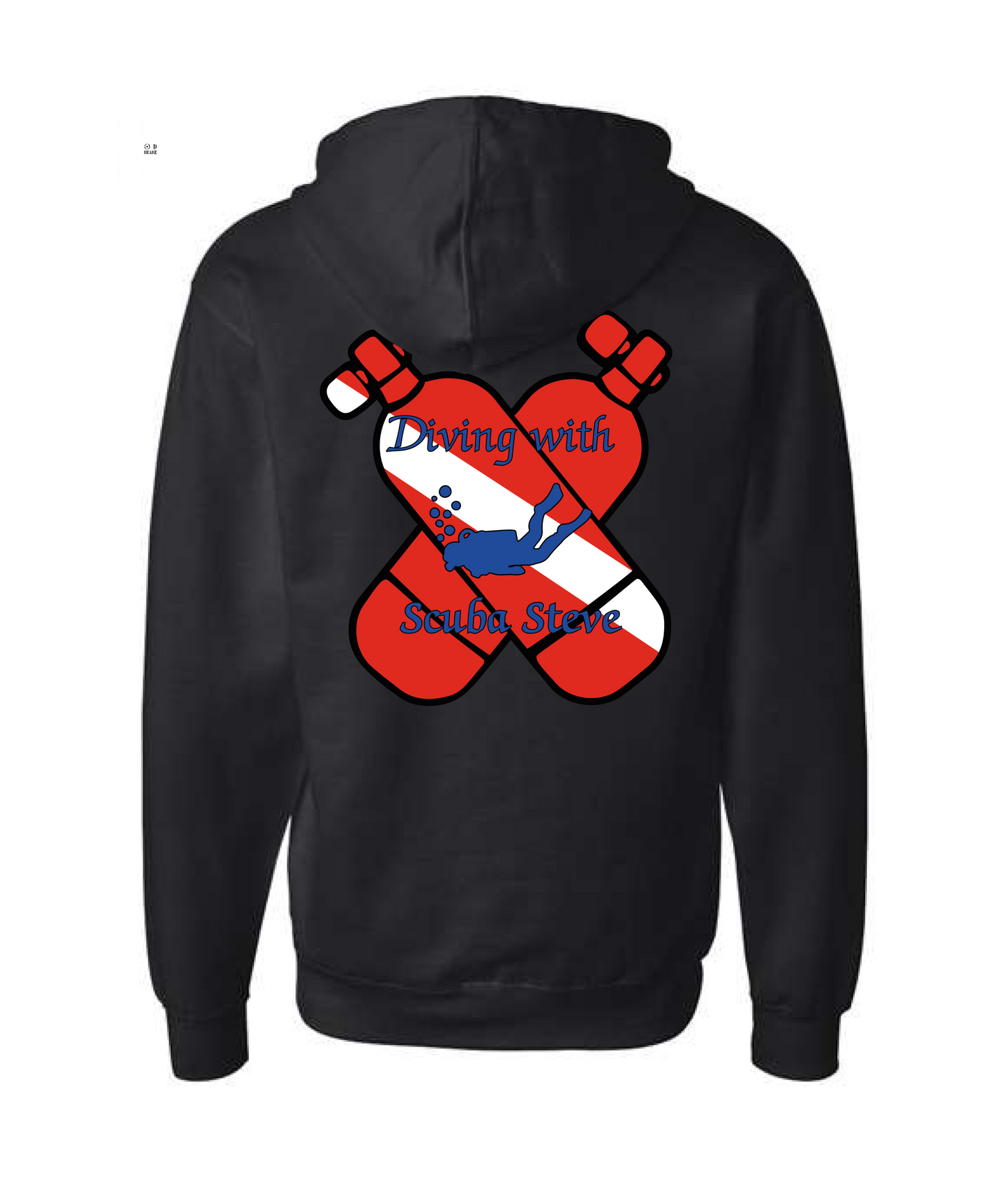 V-SCSTTOP - DESIGN 4 - Black Zip Up Hoodie