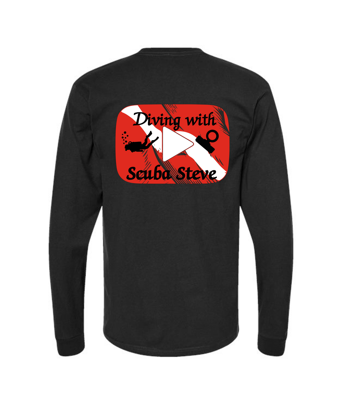 Scuba Steve - PLAY - Black Long Sleeve T