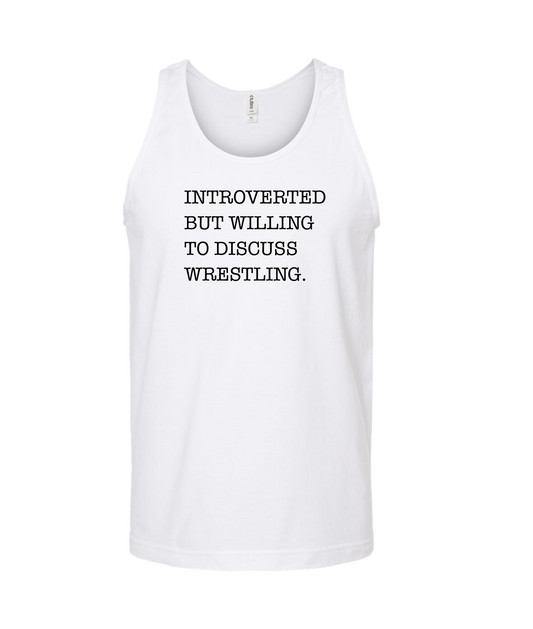 Skank Dollar - Introverted but... Wrestling - White Tank Top