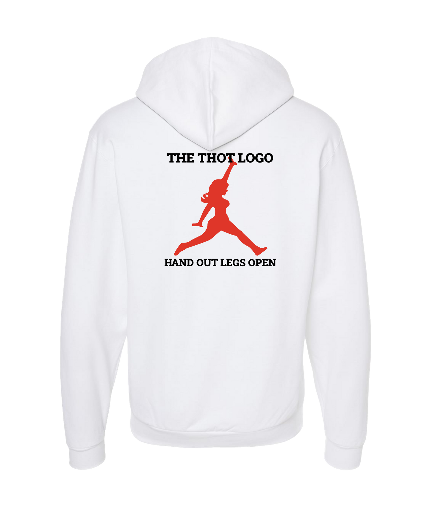 Skank Dollar - The THOT Logo - White Zip Up Hoodie