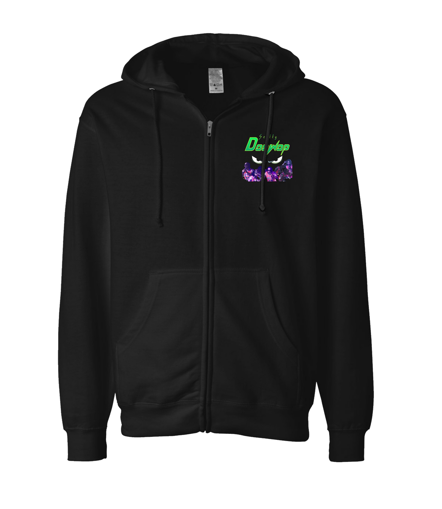 Scotty Doowop - Logo w/Scotty - Black Zip Up Hoodie