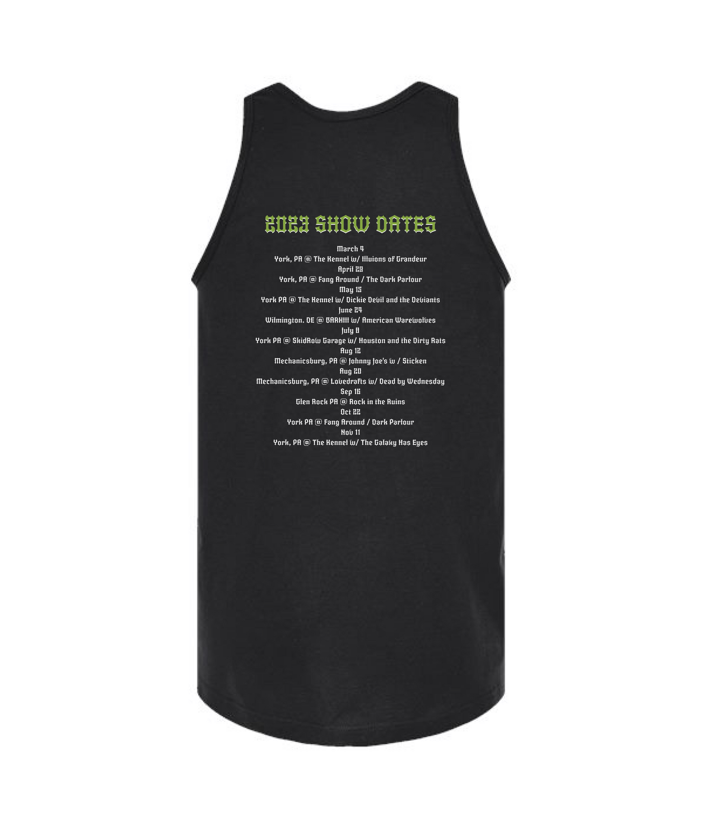 V-SEGTOP - 2023 SHOW DATES - Black Tank Top