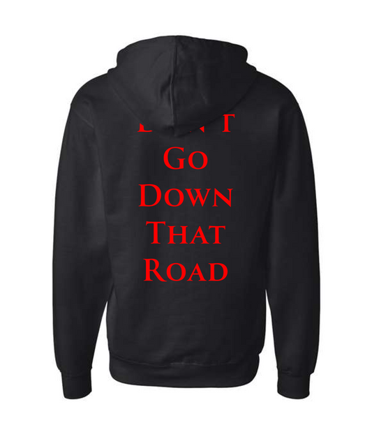 V-SEGTOP - DON'T GO DOWN THAT ROAD - Black Zip Up Hoodie