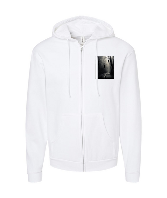 Seglock - DON'T GO DOWN THAT ROAD - White Zip Up Hoodie
