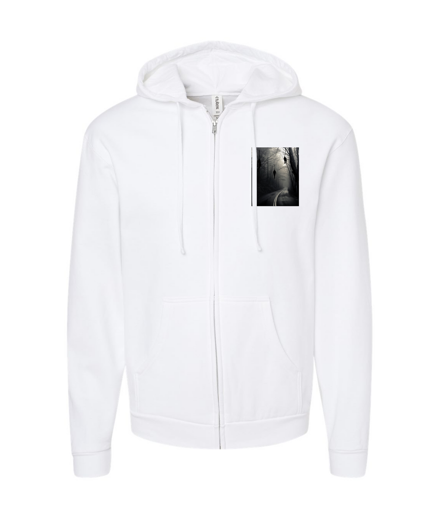V-SEGTOP - DON'T GO DOWN THAT ROAD - White Zip Up Hoodie
