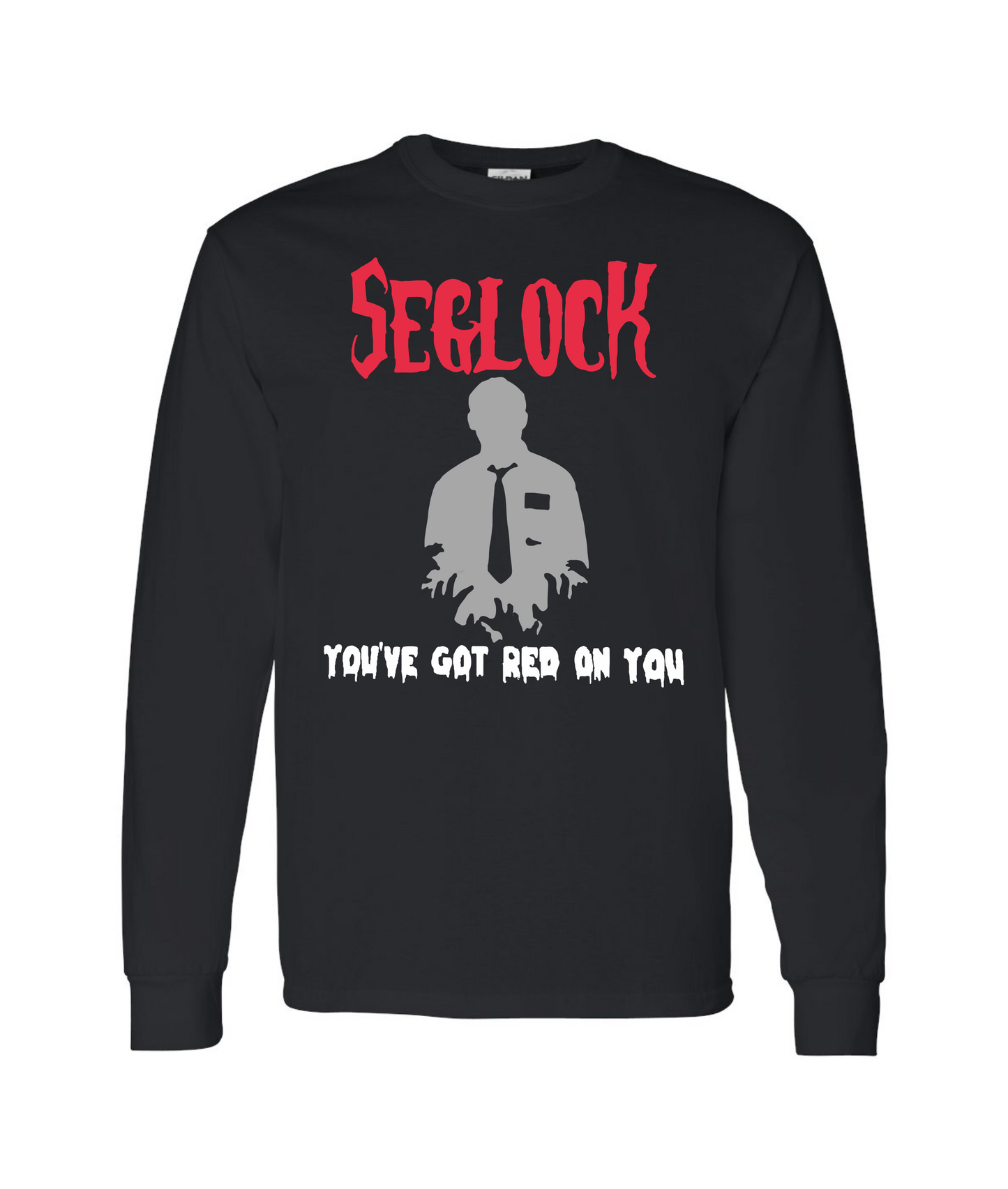 V-SEGTOP - SEG Red - Black Long Sleeve T