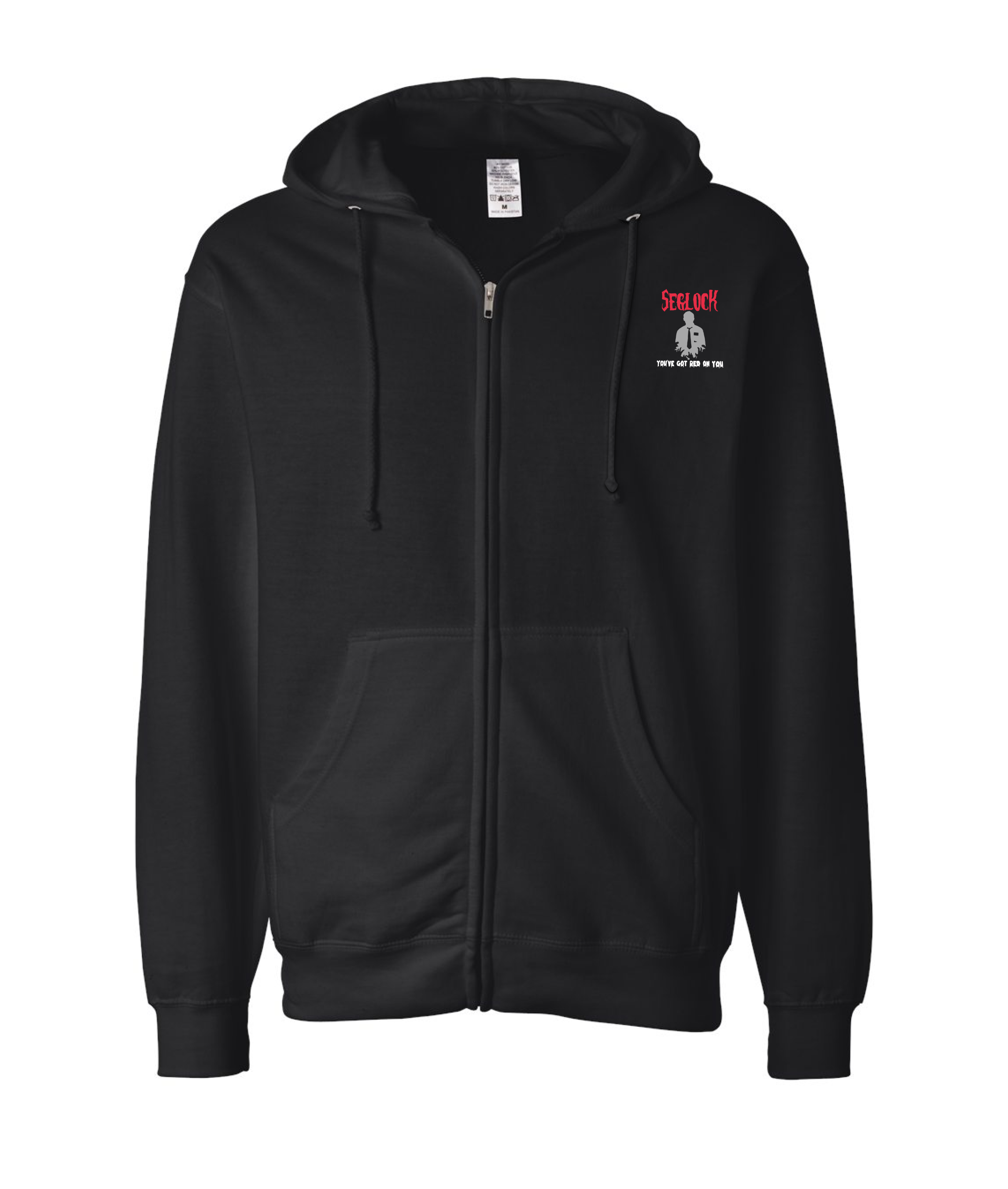 Seglock - SEG Red - Black Zip Up Hoodie – MerchBooth.com