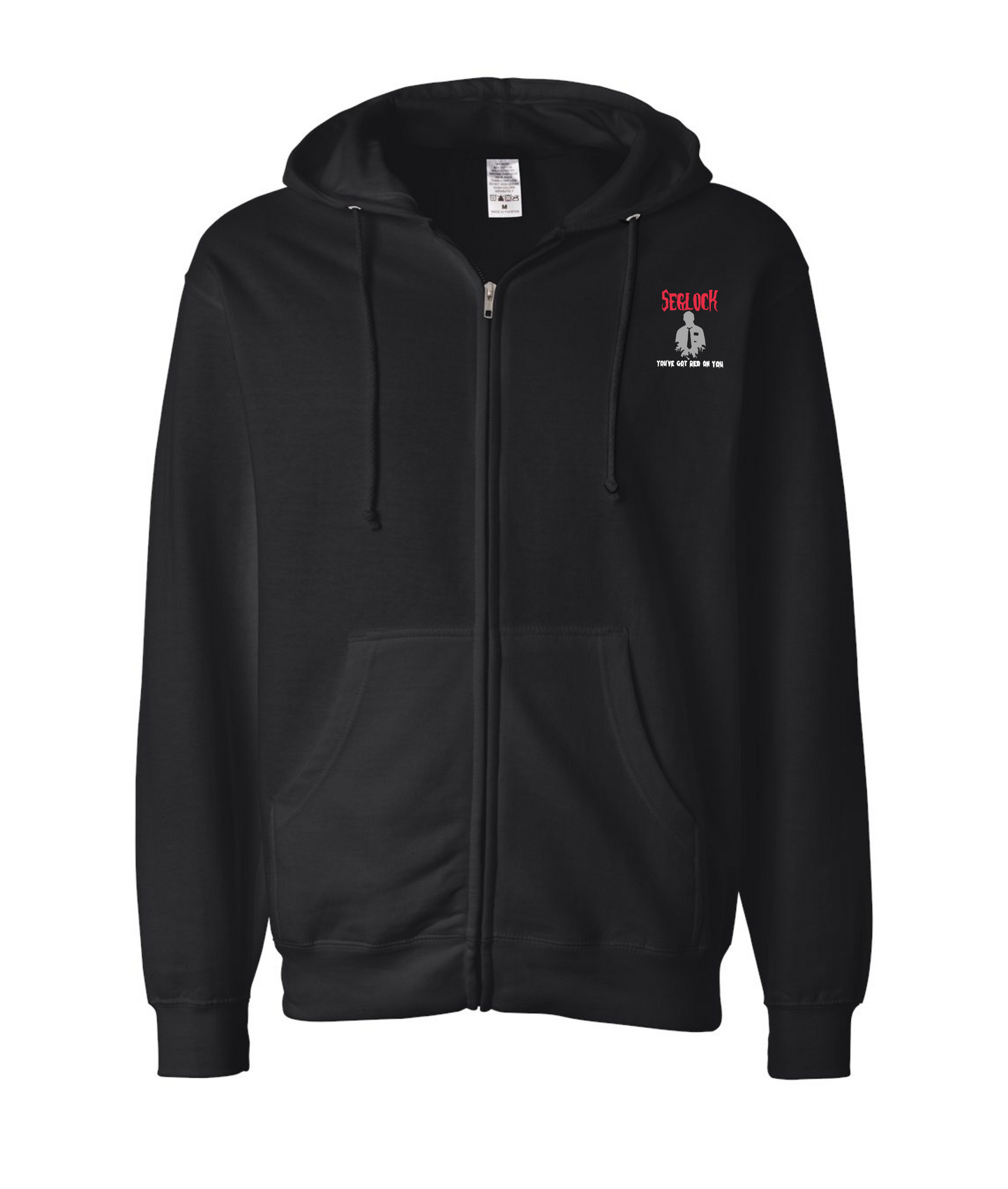 V-SEGTOP - SEG Red - Black Zip Up Hoodie