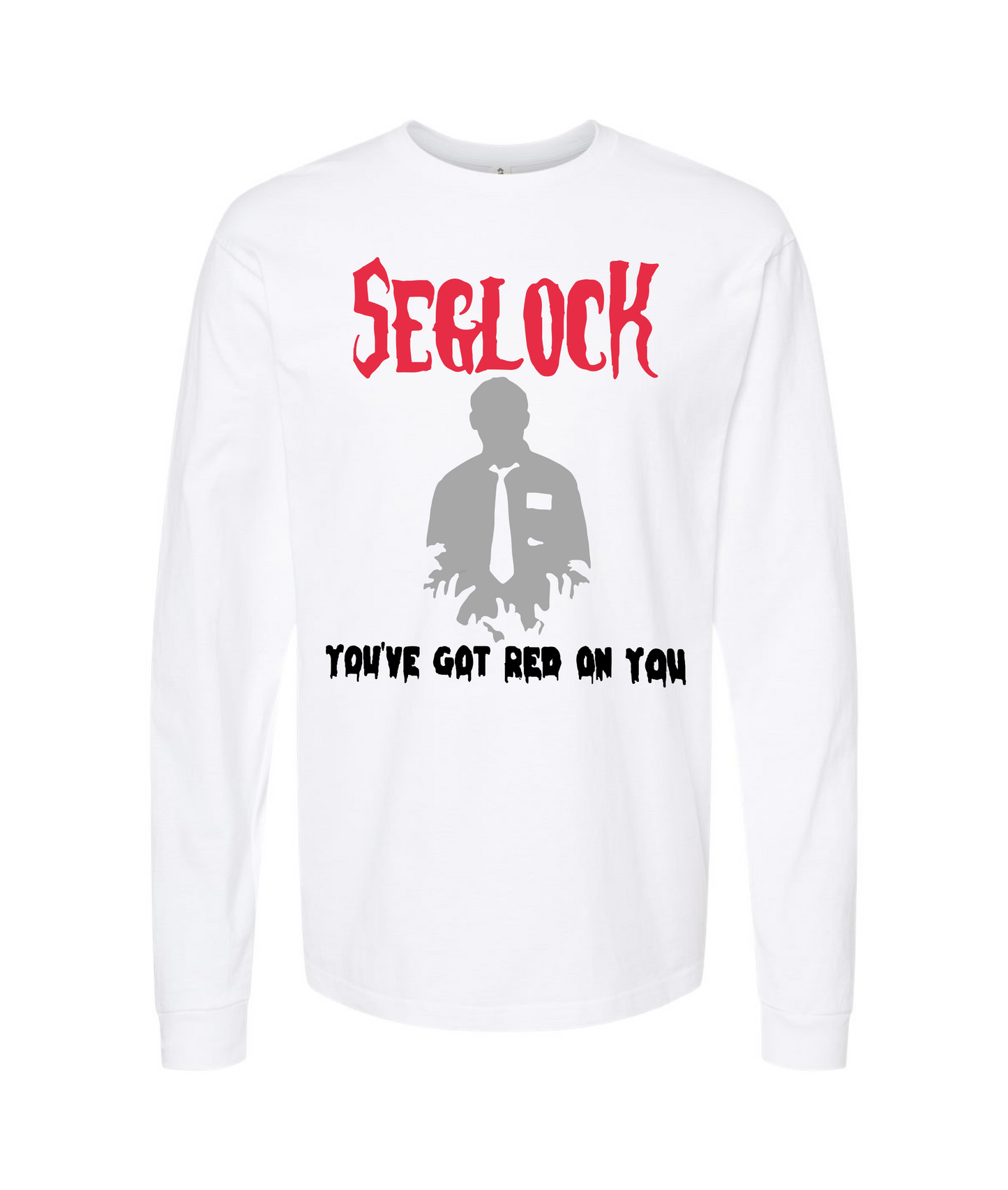 V-SEGTOP - SEG Red - White Long Sleeve T