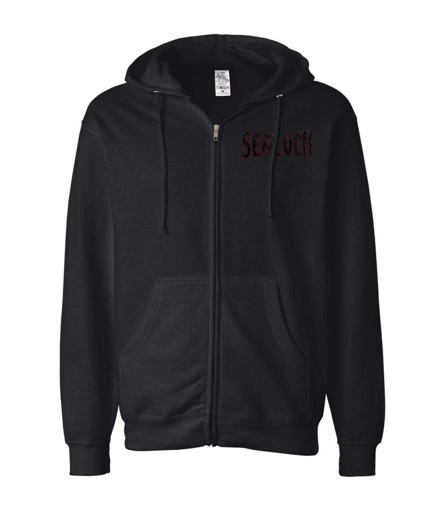 V-SEGTOP - QUAD - Black Zip Up Hoodie