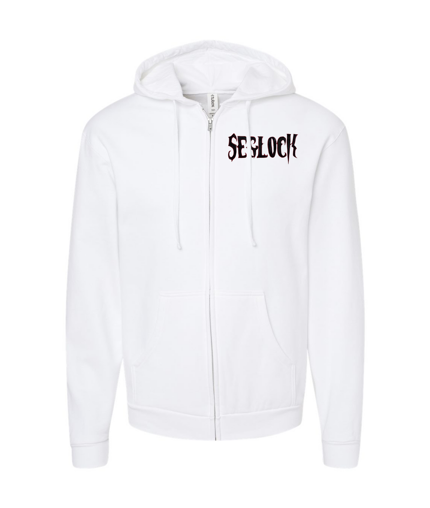 V-SEGTOP - QUAD - White Zip Up Hoodie