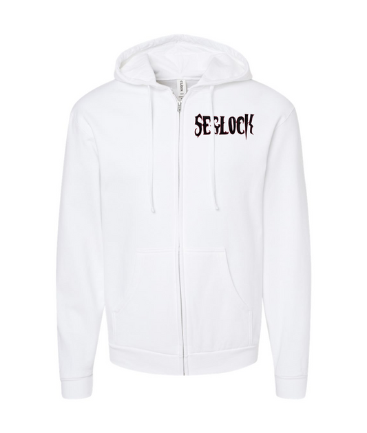 V-SEGTOP - QUAD - White Zip Up Hoodie