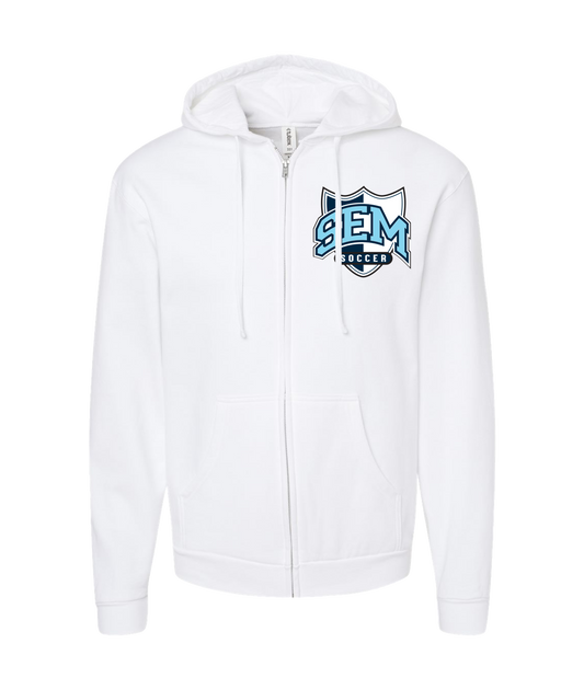 Sem Soccer - SEM SOCCER - White Zip Up Hoodie