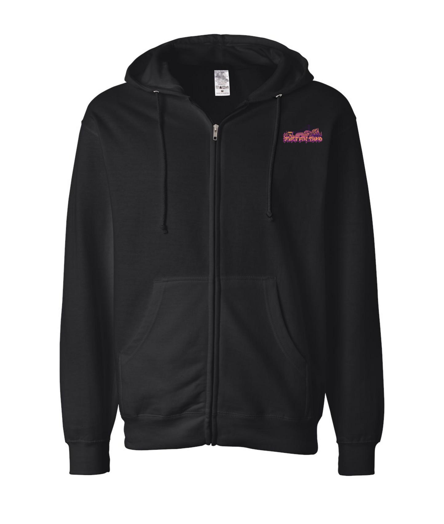 V-SFSTOP - Design 1 - Black Zip Up Hoodie
