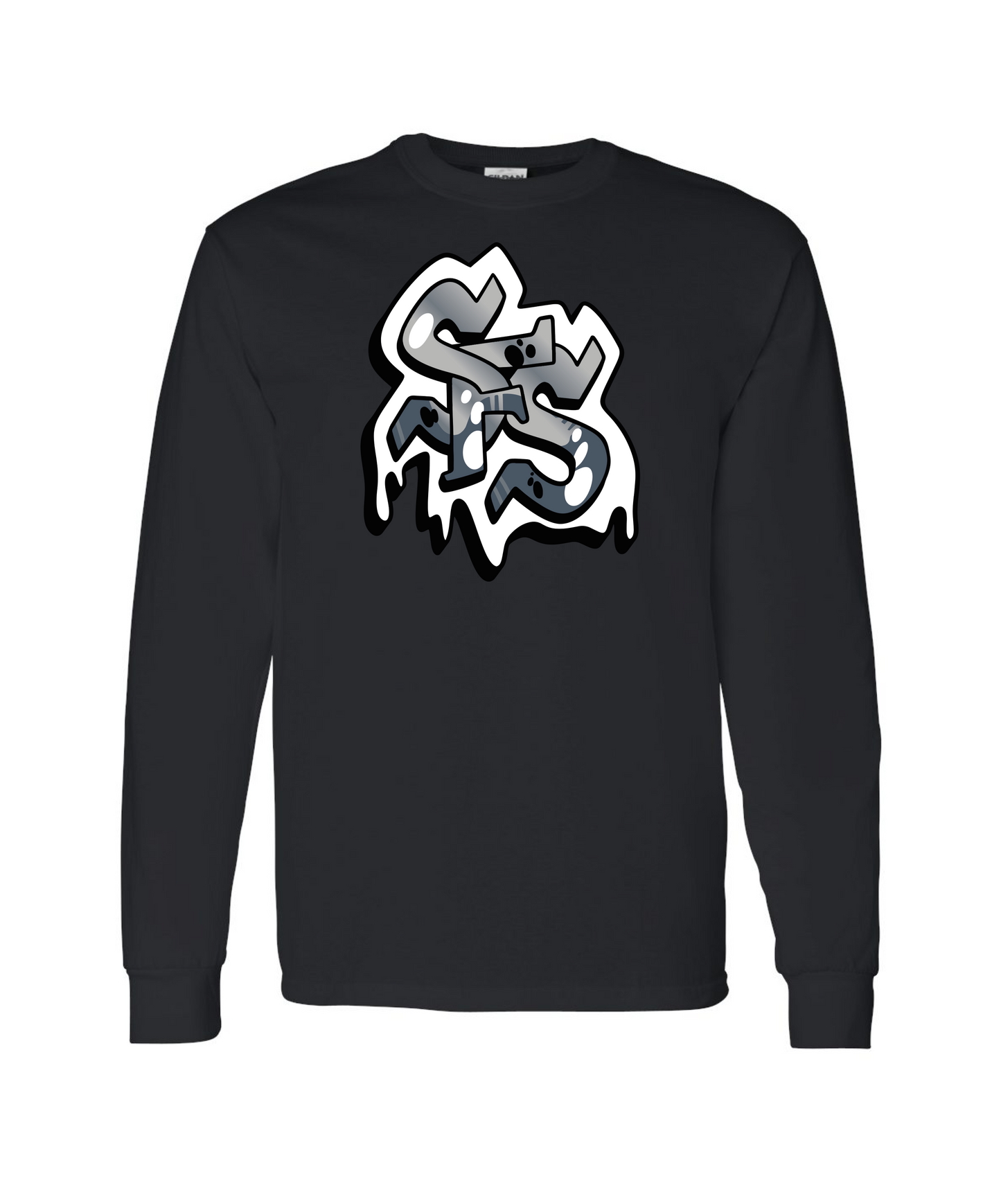 V-SFSTOP - Design 2 - Black Long Sleeve T