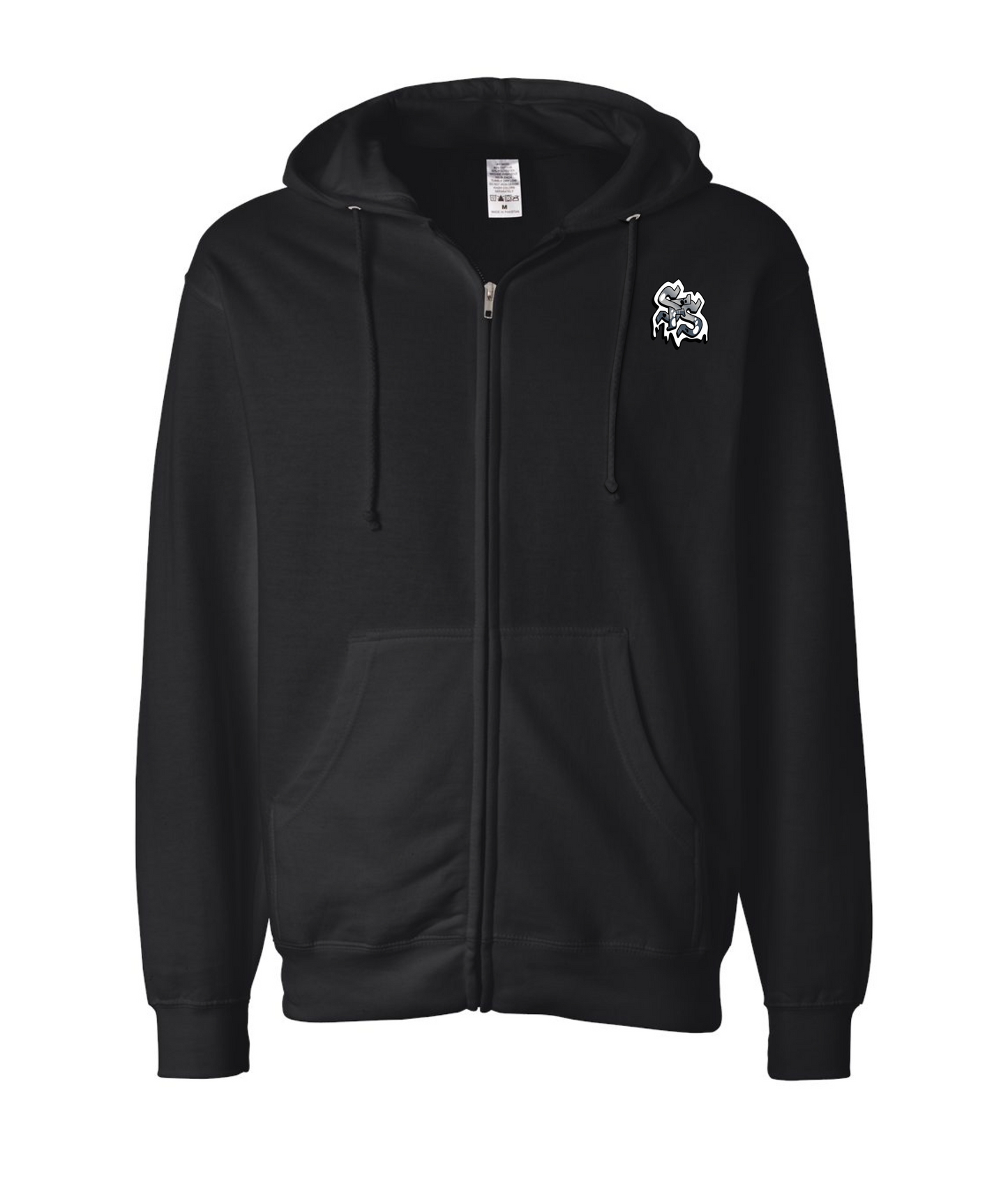 V-SFSTOP - Design 2 - Black Zip Up Hoodie