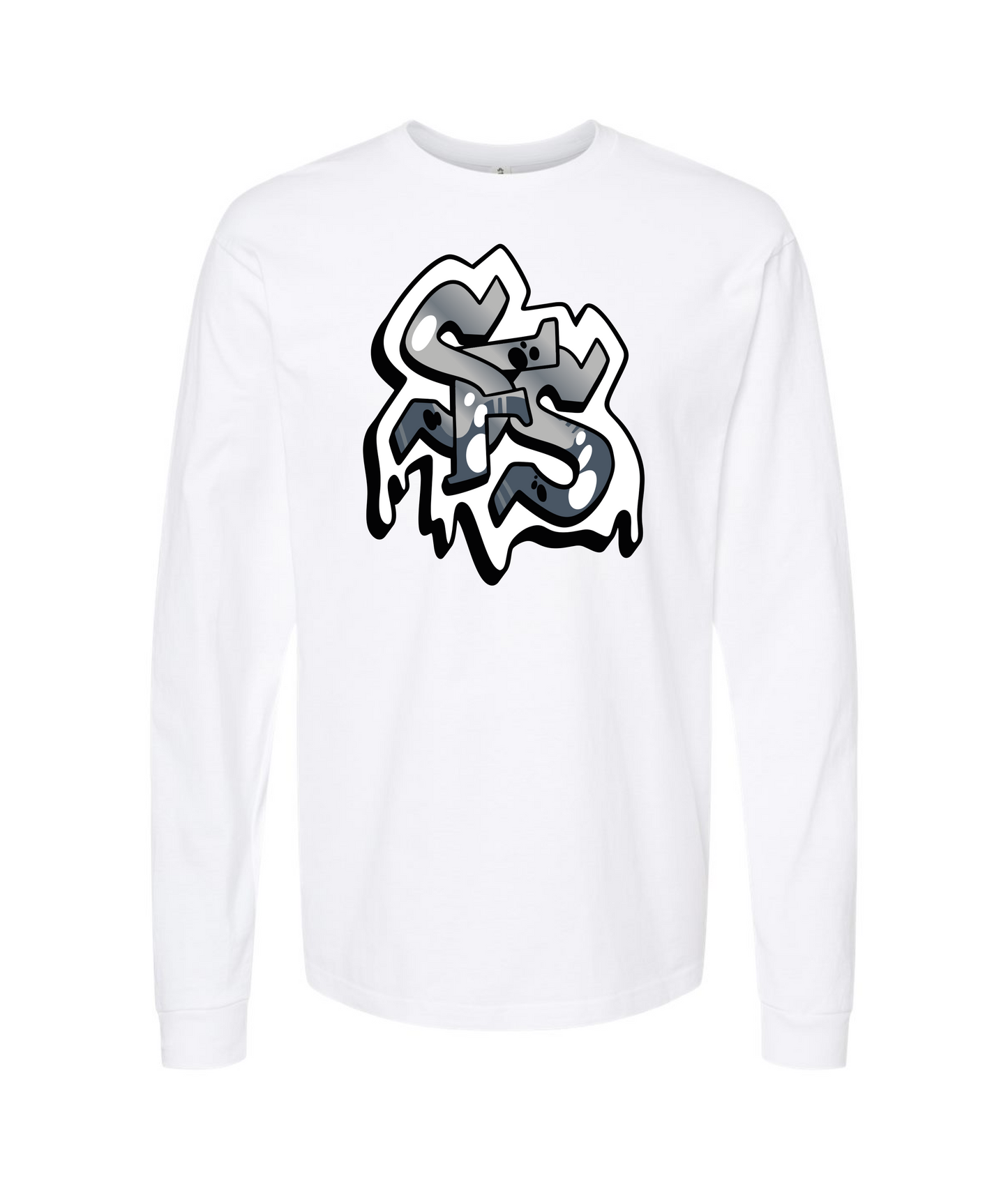 V-SFSTOP - Design 2 - White Long Sleeve T