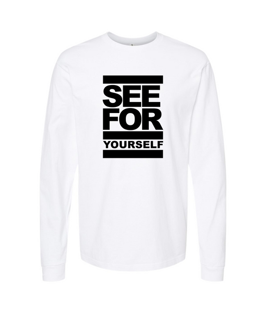 Seefor Yourself- Run Logo - White Long Sleeve T