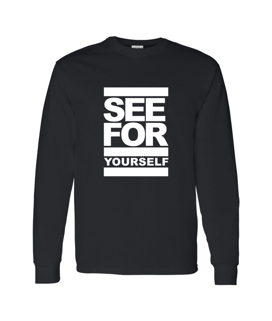 Seefor Yourself- Run Logo - Black Long Sleeve T
