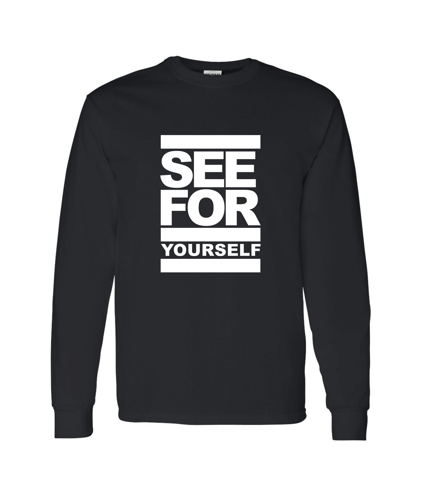 Seefor Yourself - Run Logo - Black Long Sleeve T