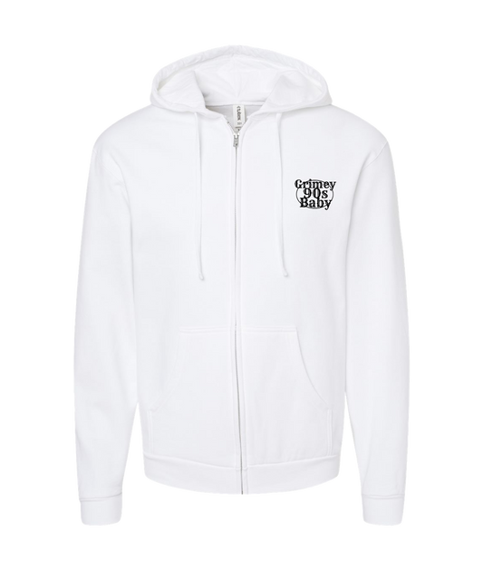 GRIMEY 90s BABY - GRIMEY - White Zip Up Hoodie