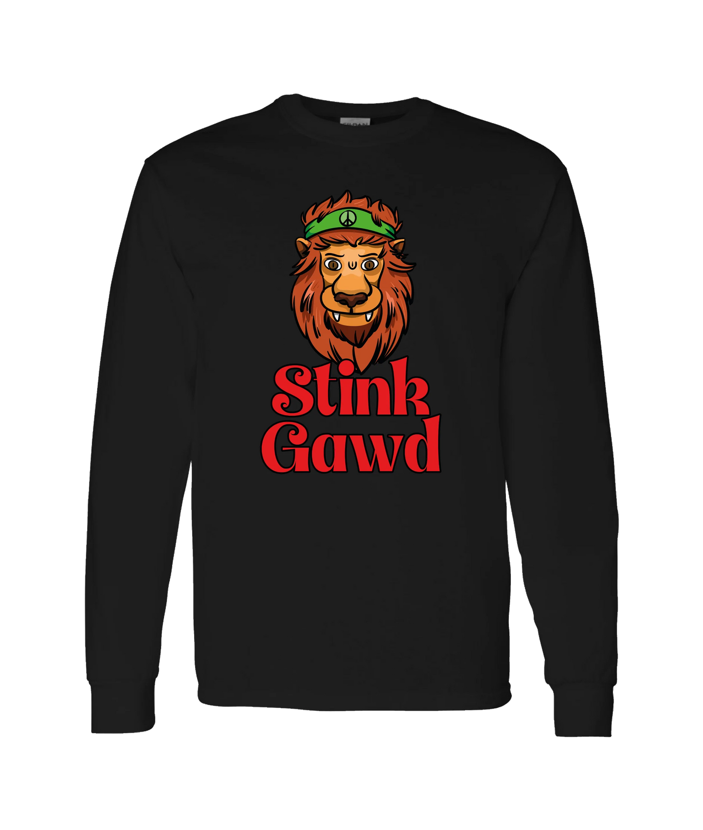 StinkGawd - Lion - Black Long Sleeve T