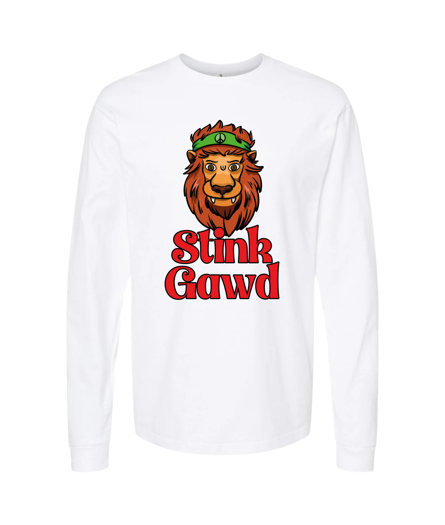 StinkGawd - Lion - White Long Sleeve T