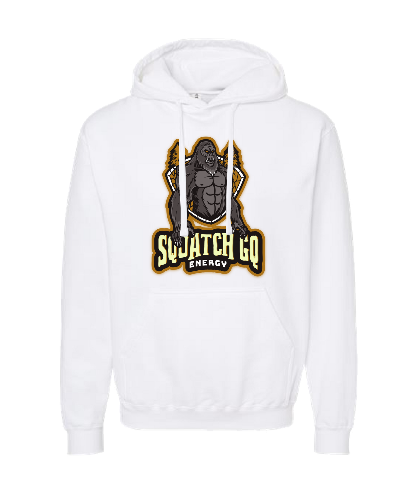 Squatch GQ Energy - Squatch Energy - White Hoodie