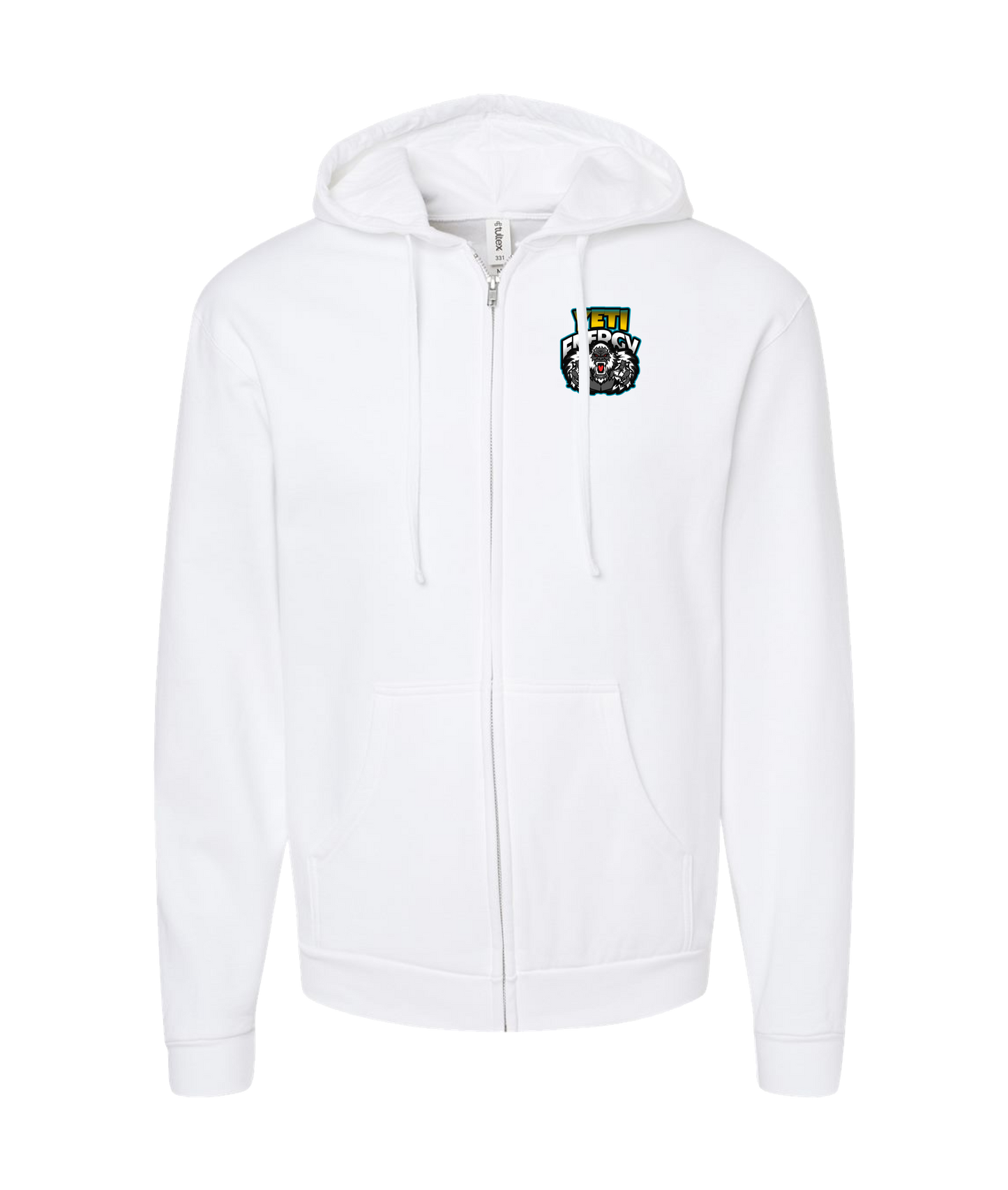 Squatch GQ Energy - Yeti Energy - White Zip Up Hoodie