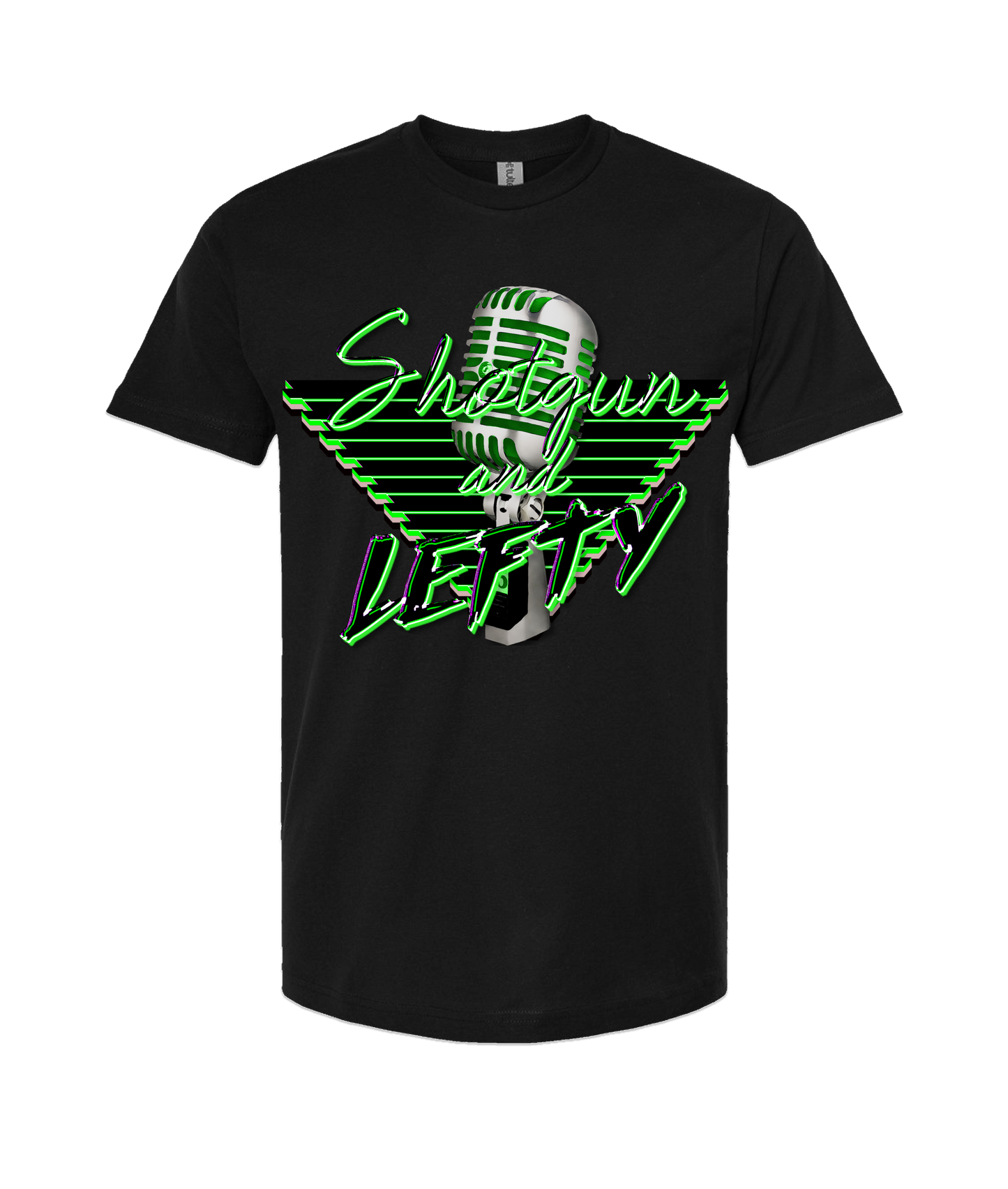 v-SHLETOP - DESIGN 1 - Black T-Shirt