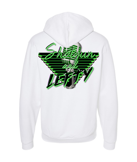 v-SHLETOP - DESIGN 1 - White Zip Up Hoodie
