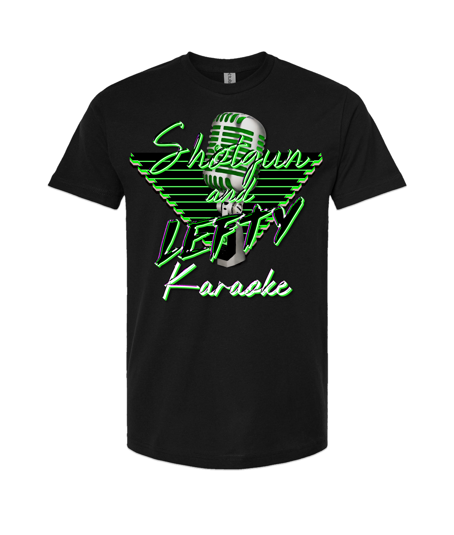 v-SHLETOP - DESIGN 2 - Black T Shirt