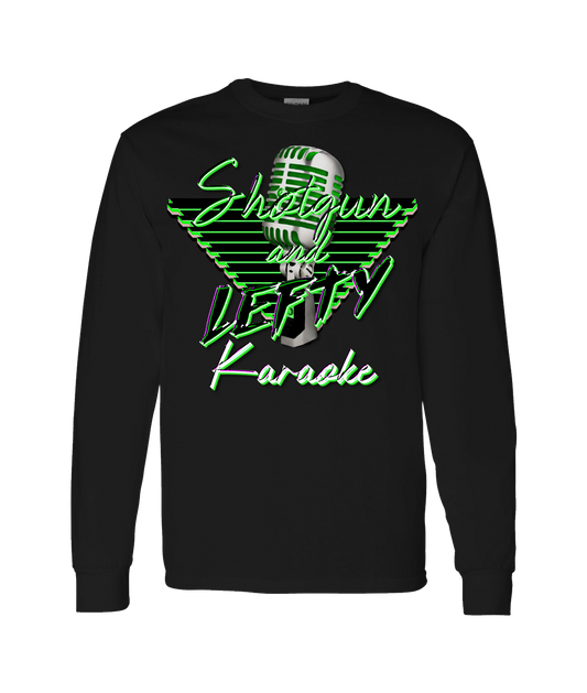 v-SHLETOP - DESIGN 2 - Black Long Sleeve T