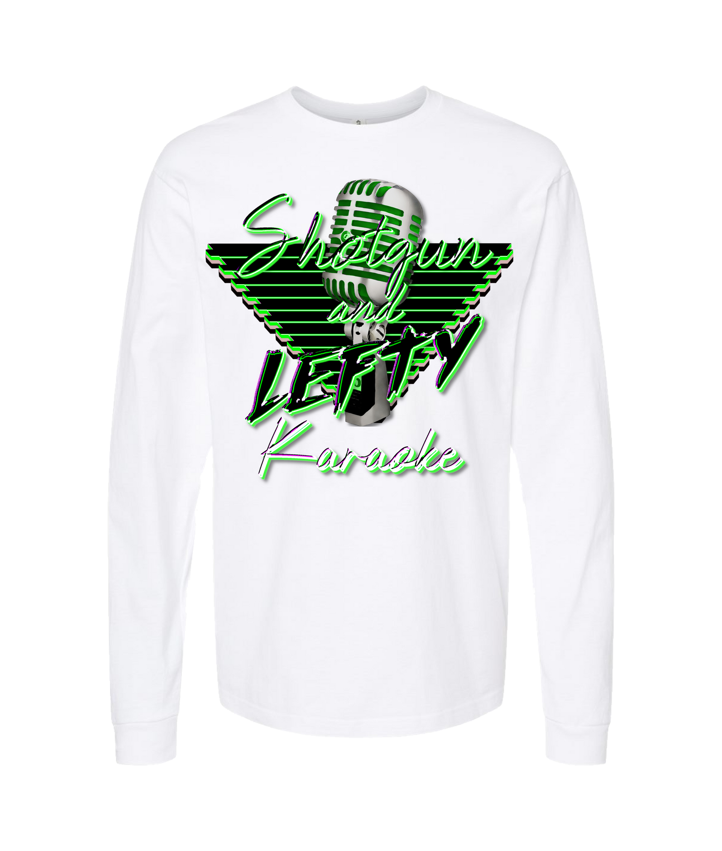 v-SHLETOP - DESIGN 2 - White Long Sleeve T