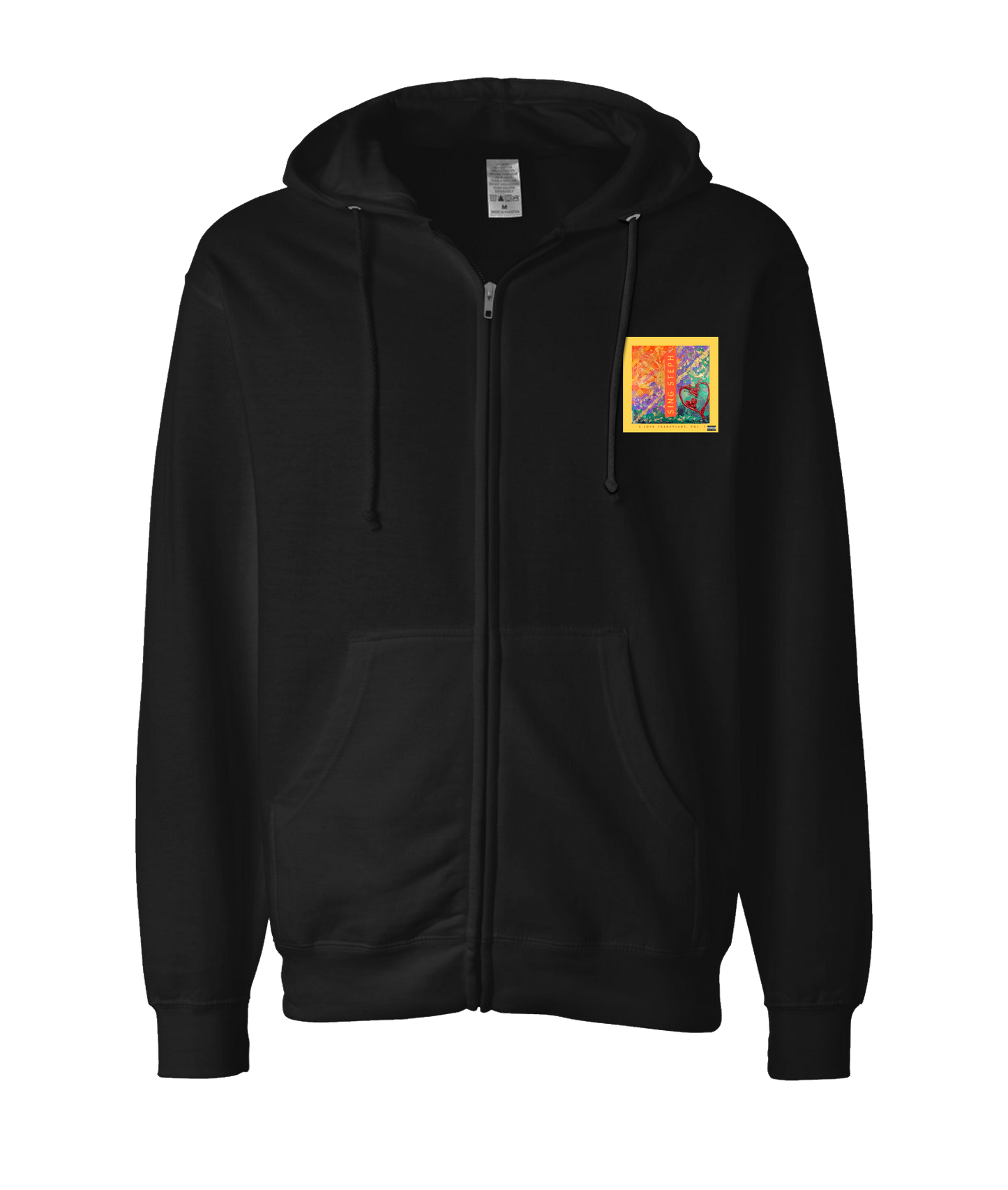 V-SINSTOP - A Love Transplant - Black Zip Up Hoodie