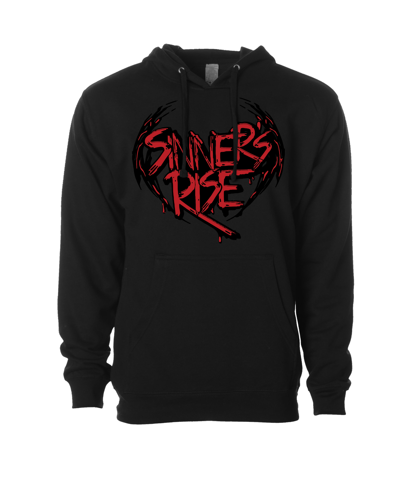 Sinner's Rise - Logo (red) - Black Hoodie