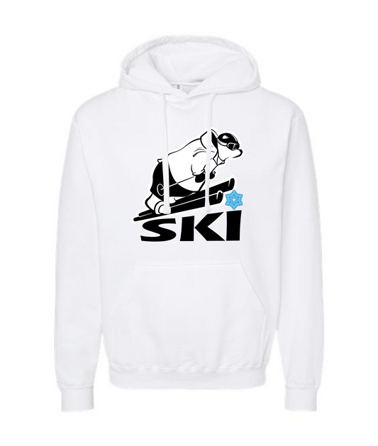 Ski Merch - Logo - White Hoodie