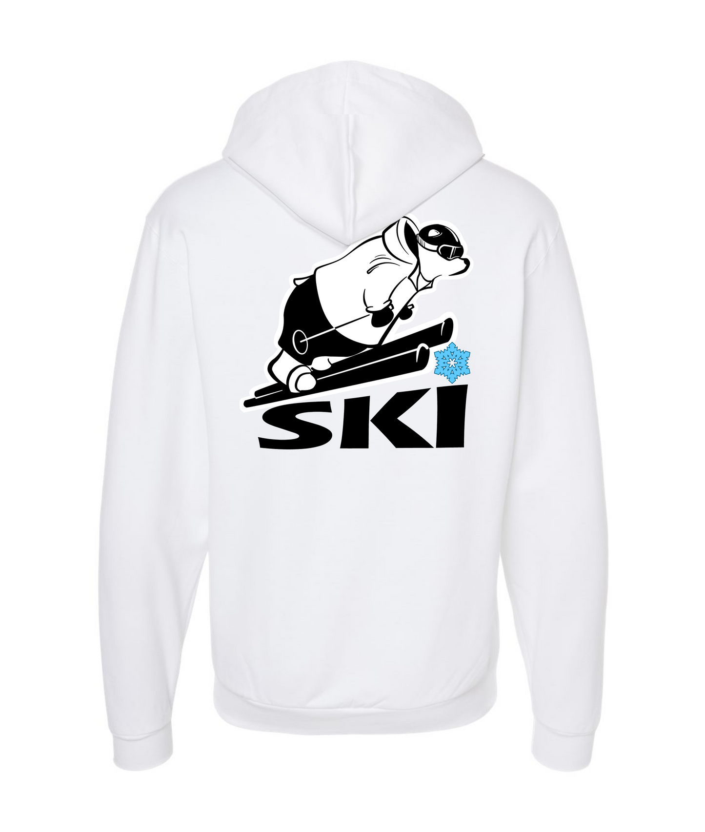 Ski Merch - Logo - White Zip Hoodie