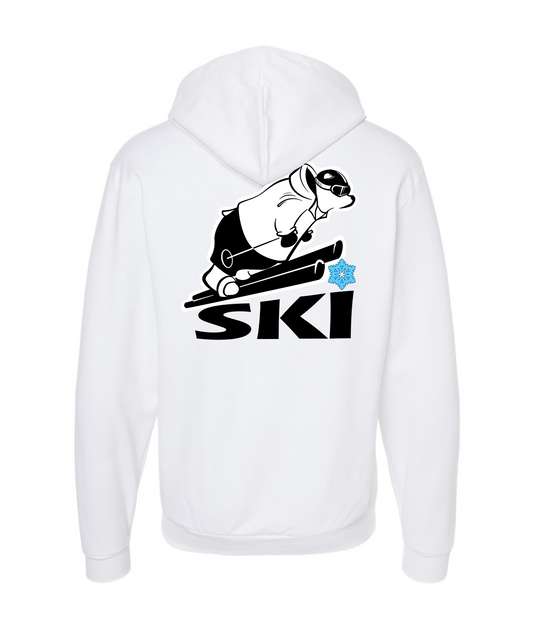 Ski Merch - Logo - White Zip Hoodie