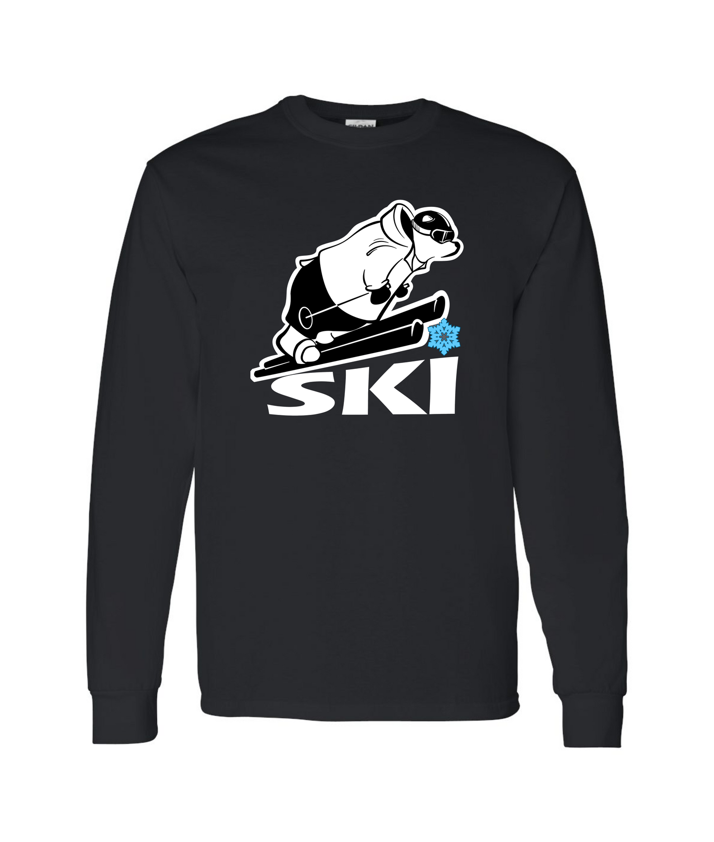 Ski Merch - Logo - Black Long Sleeve T