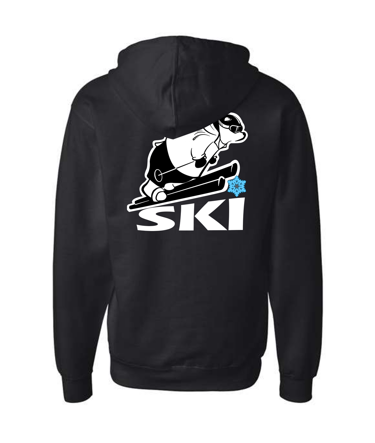 Ski Merch - Logo - Black Zip Hoodie