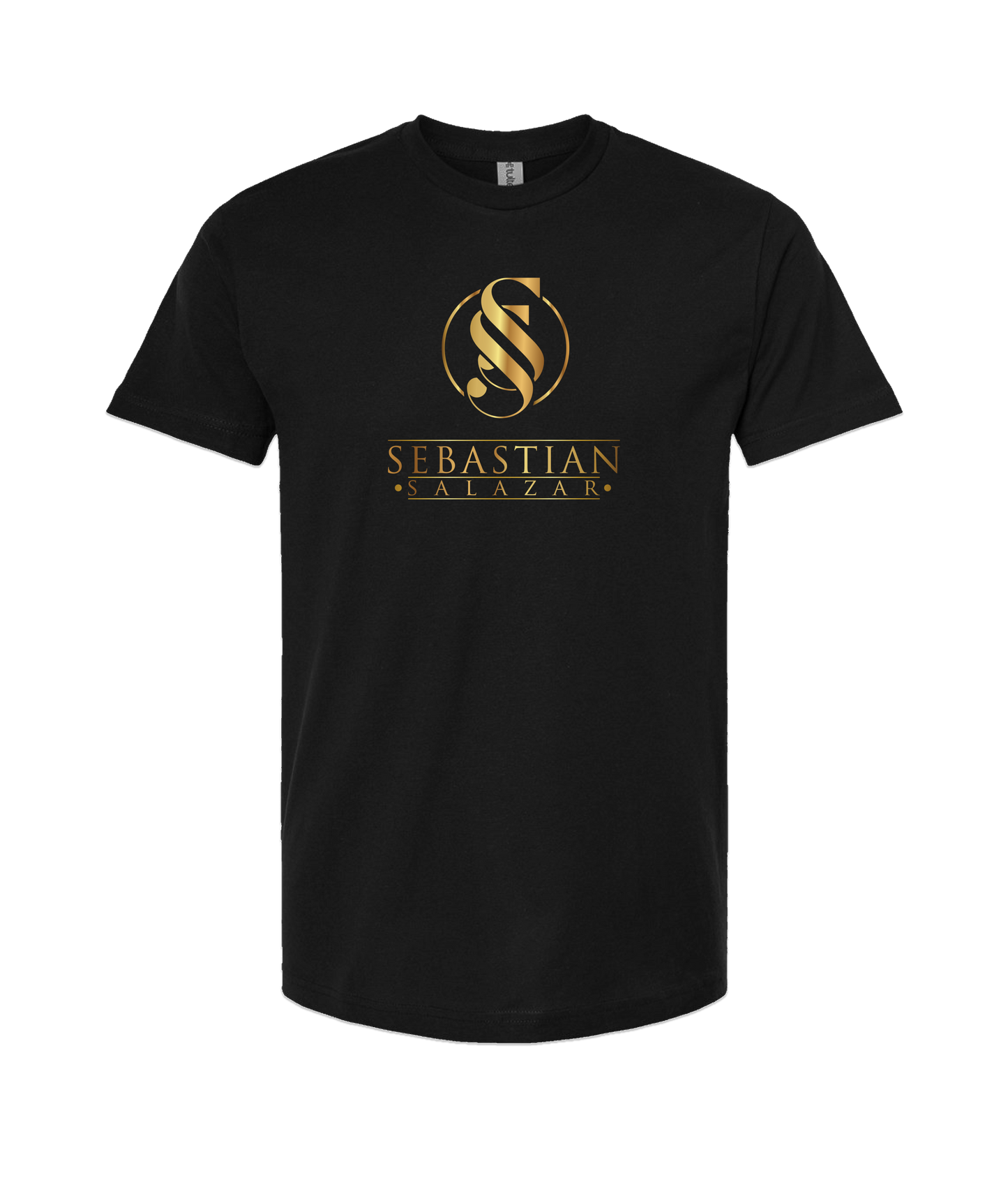 Sebastian Salazar - Gold Emblum  - Black T Shirt